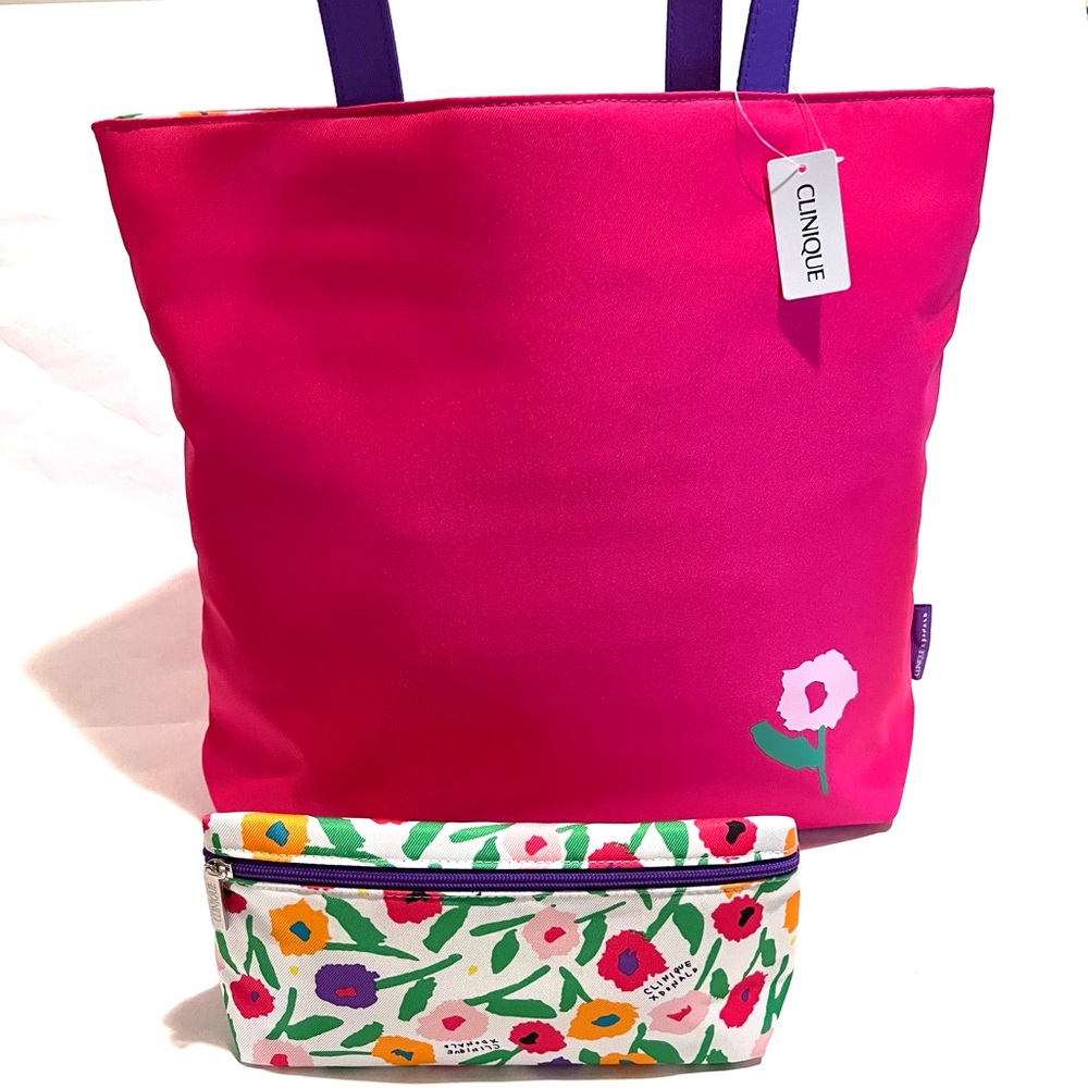 Clinique x Donald Tote Bag and Makeup Bag Set